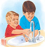 Ο καλύτερος τρόπος για την πρόληψη της γαστρεντερίτιδας είναι να πλένετε τα χέρια σας τακτικά χρησιμοποιώντας ζεστό νερό και άφθονο σαπούνι.